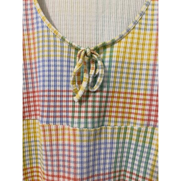 Loveshackfancy Zoie Mini Dress Small Rainbow Pastel Gingham Colorful Coquette - Picture 5 of 16
